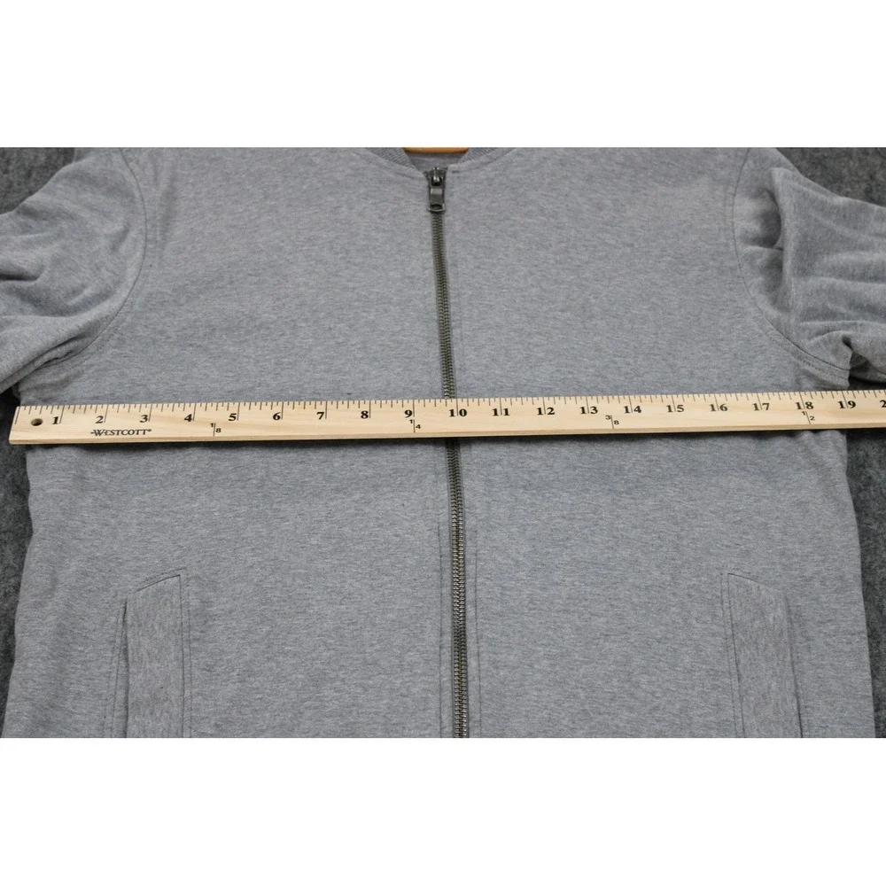 Banana Republic Mens Luxe Touch Bomber Jacket Heather Grey S 710578-00